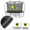 Trampolina ogrodowa XXL dla dzieci HyperMotion - 366 cm 12FT 2 - z drabinką i siatką wewnętrzną - do ogrodu